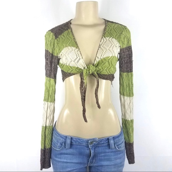 Worthington Tops - WORTHINGTON Glitter Tie Knit Top Petite Large